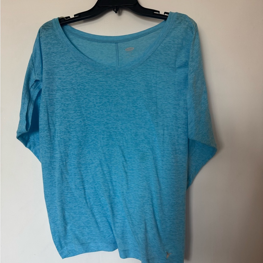 Old Navy Active Off the Shoulder Blue Top Medium